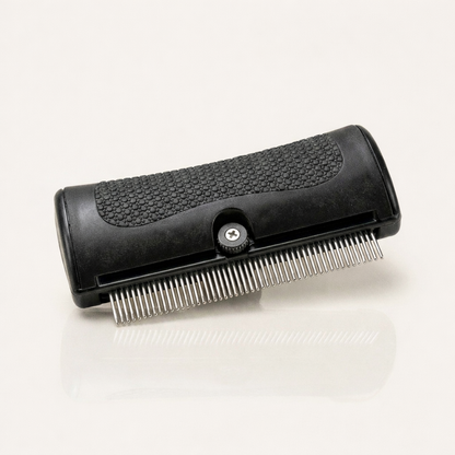 Brosse chien démêlante double rangée dents inox - Atelier Des Poils