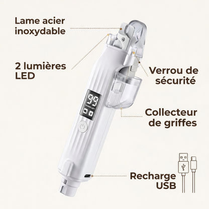 Coupe - Griffes Électrique LED Chien Chat – Coupe et Lime Sans Douleur